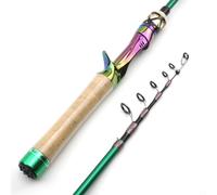 1.68 M 1.8 M 1.98 M Carbone Mini Ultra léger UL Puissance Canne à pêche télescopique coulée Filature Canne de Poche Test 1-5g ruisseau Petit pôle de Poisson(Couleur:Casting Rod,Taille:180cm)