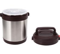 1.6L Food Thermal Jar 304 Stainless Steel Three Layers Portable Insulated Lunch Bento for Students Work Stainless Steel Color