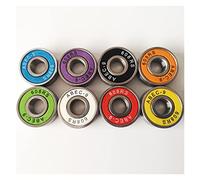1 6pcs 608 Roulements de planches à grande vitesse ABEC-9 Pouteau à rouleaux Drift Longboard en acier en acier 8x22x7 mm parties