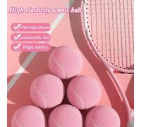1/6pcs Balles de tennis d'entraînement à haute élasticité, balles rebondissantes en caoutchouc, convenant pour l'entraînement au tennis pour débutants - peuvent également être utilisées comme jouets a