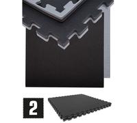1.6qm Tapis de Sol pour Gym - 2cm - 2 Dalles en Mousse - 90x90 Puzzles de Sol