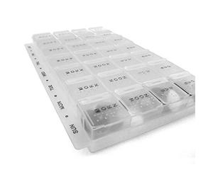 1-7-14-28 Day Pill Box Wallet Organiser Dispenser Planner Packaged Compartments - Pill Tablet medicine organiser storage holder travel box case (7 Days Pill Holder) by Pill Box