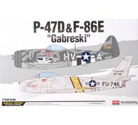 1:72 Academy P-47D & F-86E "Gabreski" Limited Edition Kit ACD12530 Modellino