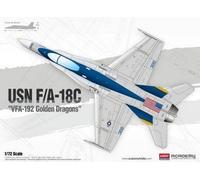 USN F / a-18c Vfa-192 Golden Dragons Fighter 1:72 Plastique Model Kit Academy