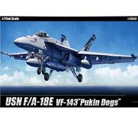 USN F7a-18e Vfa-143 Pukin Dogs Fighter Plastique Kit 1:72 Model Academy