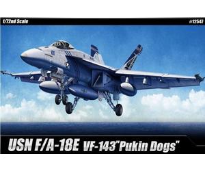 1:72 Academy Usn F7A-18E Vfa-143 Pukin Dogs Kit ACD12547 Modellino