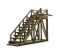 ＡＷＨＡＯ 1/72 Forteresse de Maison Miniature Faite à la Main, désassemblage de scène d'architecture pour Chemin de Fer modèle, escaliers