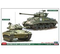1:72 HASEGAWA M4A3E8 Sherman & M24 Chaffee 2 Kits In Box Kit HA30068