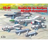 Soviet Air-to-surface Armament (x-29t,x-31p,x-59m Missiles, B-13l, B-8m1 Rockets Containers, Kab-500kr Bombs)- 1:72e - Icm