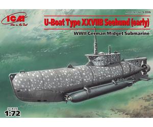 1:72 ICM KIT U-Boat Type Xxviib Seehund Earlywwii German Midget Kit ICMS006