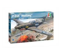 Italeri -1423 P-51A Mustang, Échelle 1:72, Model Kit, Modèle en Plastique à Monter, Modellisme, Couleur Gris, IT1423