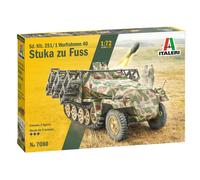 Italeri Stuka Zu Fuss 7080S 1:72 Sd.Kfz. 251/1 "Stuka Zu Fuss - Maquette sur pied, artisanat, passe-temps, collage, kit plastique, multicolore