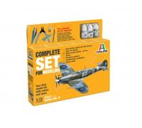 Italeri 72007 Complete Set For Modeling: Spitfire Mk.IX, échelle 1:72, Plastic Model Kit/Modèle en plastique à monter avec tous les accessoires