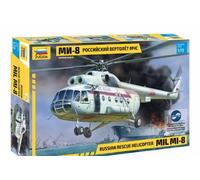 Zvezda Maquette d'hélicoptère Mil Mi-8 de sauvetage 1:72 – Kit ZS7254