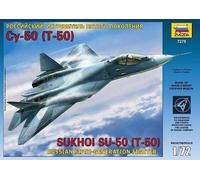 1:72 Zvezda Sukhoi T - 50 Russian Stealth Fighter Kit Z7275 Modellino