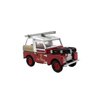 1:76 pour Land Rover 88 Fire Fire Truck Jeep Simulation Moulage sous Pression Alliage Modèle Voiture Collection Ornements Jouets Non RC