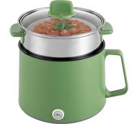 1.7L Portable électrique Hot Pot et cuiseur à vapeur pot anti-adhésif pour Stir Fry, steak, pâtes, Ramen de cuisson à domicile (vert)