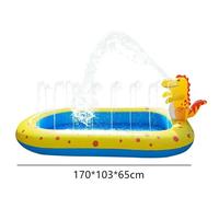 1.7M bathtub - Piscine gonflable de 1.7M,fontaine de dinosaure,baignoire extérieure,tapis de jeu d'arrosage de dauphin,jouet d'eau pour enfants d'été