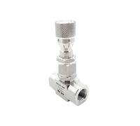 1/8 "-1/2" BSPT BSPP NPT femelle-Fem coude droit à 90 degrés 304 316 vanne à aiguille de dosage de Micro-régulation de débit en acier inoxydable(1/2",BSPP_FLOW HOLE 2MM_ELBOW SS316L)