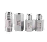 1/8" 1/4" 3/8" 1/2" 3/4" 1" BSP NPT Female Male Hex One Way Check Valve Non-Return Inline 304 Stainless Steel(1/4",Female To Male NPT)