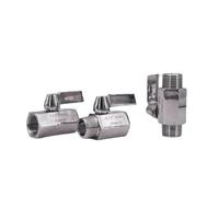 1/8" 1/4" 3/8" 1/2" 3/4" 1" BSP NPT Femelle Mâle Mini Robinet À Boisseau Sphérique Sanitaire Bière Maison SUS 304 316L En Acier Inoxydable Avec Poignée(1",MALE TO MALE_BSP SUS316L)