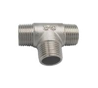 1/8" 1/4" 3/8" 1/2" 3/4" 1" BSPP Equal Female Thread 304 Stainless Steel Tee Type Three Way Pipe Fitting Connector (BSP1.2)