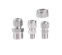 1/8" 1/4" 3/8" 1/2" 3/4" 1" BSPT Male 2 3 4 5 6 8 10-25 mm 1/8-1 Inch Tube Compressiong Union 316 Stainless Pipe Fitting Coupler(1 BSPT,10MM_THREAD-CONMPRESSION)