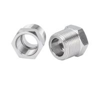 1/8 "1/4" 3/8 "1/2" 3/4 "1" BSPT NPT filetage mâle à femelle 304 en acier inoxydable réducteur douille réducteur connecteur de raccord de tuyau(BSP1 to BSP3I8)