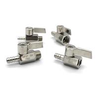 1/8" 1/4" 3/8" 1/2" 3/4" BSP Female Male 7 8 10 12 14-20 mm Hose Barb Mini Sanitary Ball Valve SUS 304 Stainless Steel Homebrew(3/4",BSPT MALE_TYPE-B_8MM)