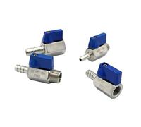 1/8" 1/4" 3/8" 1/2" 3/4" BSP Male Female 6 7 8 10 12-20mm Hose Barb Sanitary Ball Valve Homebrew 304 Stainless Steel Blue Hanlde(3/4",BSP FEMALE_TYPE-A_12MM)