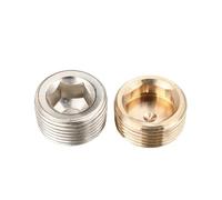 1/8 "1/4" 3/8 "1/2" 3/4 "tube en laiton fileté mâle intérieur tête hexagonale embout connecteur de bouchon de tube adaptateur de connecteur(Copper01)