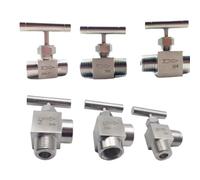 1/8 "1/4" 3/8" 1/2" BSP femelle coude à 90 degrés Valve à aiguille 304 en acier inoxydable 304 avec poignée de forme unique (NPT_Straight_Female)