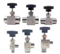 1/8" 1/4" 3/8" 1/2" BSP NPT Female Male Elbow Needle Valve Crane 304 316 Stainless Steel Flow Control Water Gas Oil Propane(1/2",NPT_STRAIGHT_MALE)