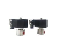 1/8" 1/4" Normally Close High Pressure Solenoid Water Valve 304 Stainless Steel 220V DC 12V/24V Orifice 1.2mm/2mm 200bar/100bar(1/4",DC24V_2MM 100BAR)