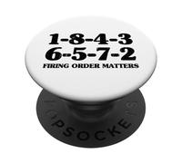 1-8-4-3-6-5-7-2 L'ordre de tir Compte 18436572 V8 Big Block PopSockets PopGrip Adhésif