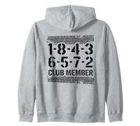 1-8-4-3-6-5-7-2 Membre du Club 18436572 Ordre de tir Big Block Sweat à Capuche