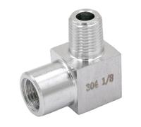 1/8" BSP Female To Male Thread Elbow 90 Deg 304 Stainless Steel Pipe Fitting Adapter Connector Operating pressure 250 Bar