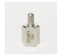 1/8" BSPP Female To M12x1.5 Male 304 Stainless Steel High Pressure Pipe Fitting Connector