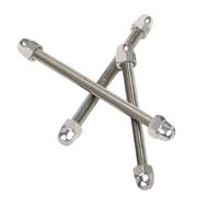 1/8 De Pouce Tendeur À Tige Filetée Kit d'écrous à Capuchon Hexagonal en Acier Inoxydable 304, tiges entièrement filetées, Goujons, vis, Ensembles bombés M3 M4 M5 M6 M8(100mm,M6 2pcs (Sets))