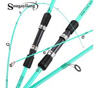 1,8 m/1,98 m/2,1 m Canne à pêche rotative en 4 sections, en matériau ultra-léger en fibre de carbone, 4-10 Lbs, douille de moulinet en ABS, poignée confortable en EVA Canne à lancer 1.8M,Canne à lance