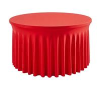 1,8 m/2,7 m tables de Noël plafond - jupe ronde pleine de plis, nappe pour mariage, Halloween, Noël, fêtes, anniversaires, banquets, buffets, révélations de genre et Fe