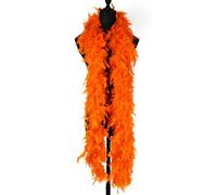 1,8 m 90 grammes de plumes de dinde orange Boa pour la danse de mariage artisanat fête habiller Halloween Costume Decoratio