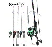 1,8 m Combo canne à mouche et moulinet 5,2:1 Rapport de démultiplication Bobine en aluminium - Kit de pêche en eau douce pour cadeau Truite Achigan Poisson-chat Débutants (Ligne de pêche Appât Accesso