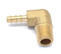 1/8" NPT Male x 3/16" Hose Barb Tail Elbow Brass Fuel Fitting Connector Adapter