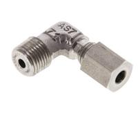 1/8'' NPT mâle x 4LL Coude 90 degrés en acier inoxydable Anneau de coupe 100 Bar DIN 2353