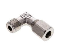 1/8'' NPT mâle x 6LL Coude à 90 degrés en acier inoxydable Anneau de coupe 100 Bar DIN 2353