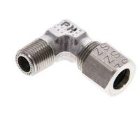 1/8'' NPT mâle x 8LL Coude 90 degrés en acier inoxydable Anneau de coupe 100 Bar DIN 2353