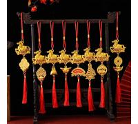 1/8 pièces 2026 Année du cheval Décoration murale à suspendre Nouvel An chinois Accessoires de décoration porte-bonheur pendaison de crémaillère Petit pendentif Cadeaux