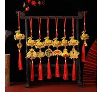 1/8 pièces 2026 Année du cheval Décoration murale à suspendre Nouvel An chinois Accessoires de décoration porte-bonheur pendaison de crémaillère Petit pendentif Cadeaux