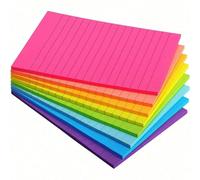 1/8 pièces Grandes notes adhésives 10 x 15 cm (46 feuilles/bloc), notes adhésives lignées 10 x 15 cm, notes adhésives vives/pastel, grands blocs de notes adhésives lignées, grandes notes adhésives en 